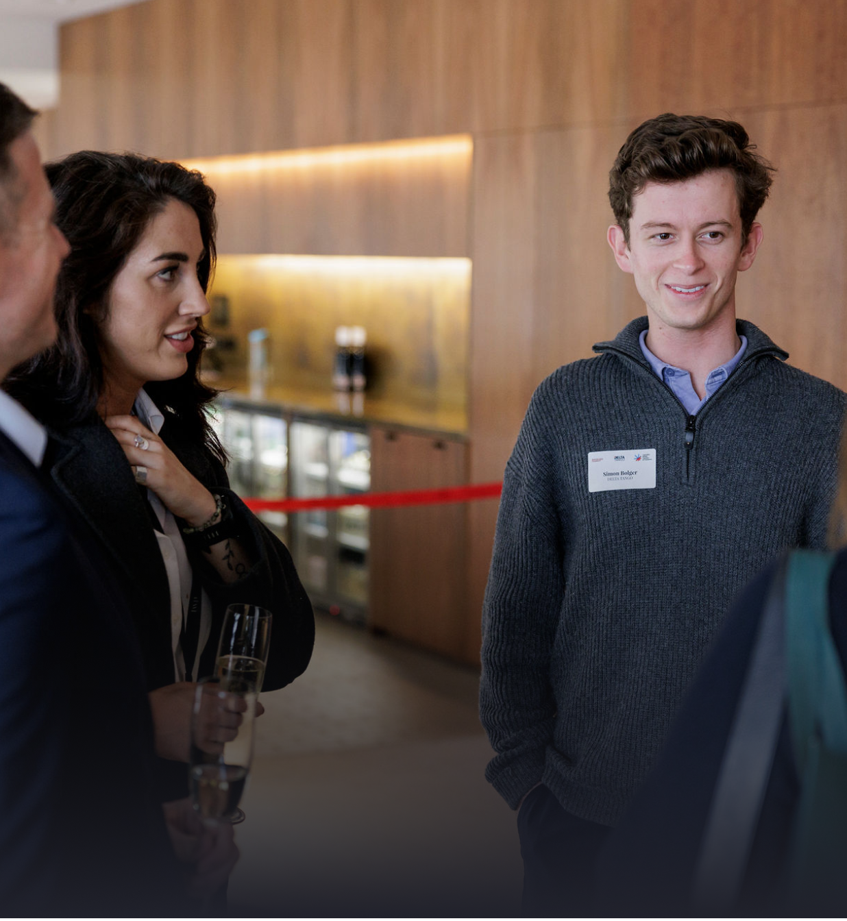 Delegates in conversation at a geopolitical risk forum